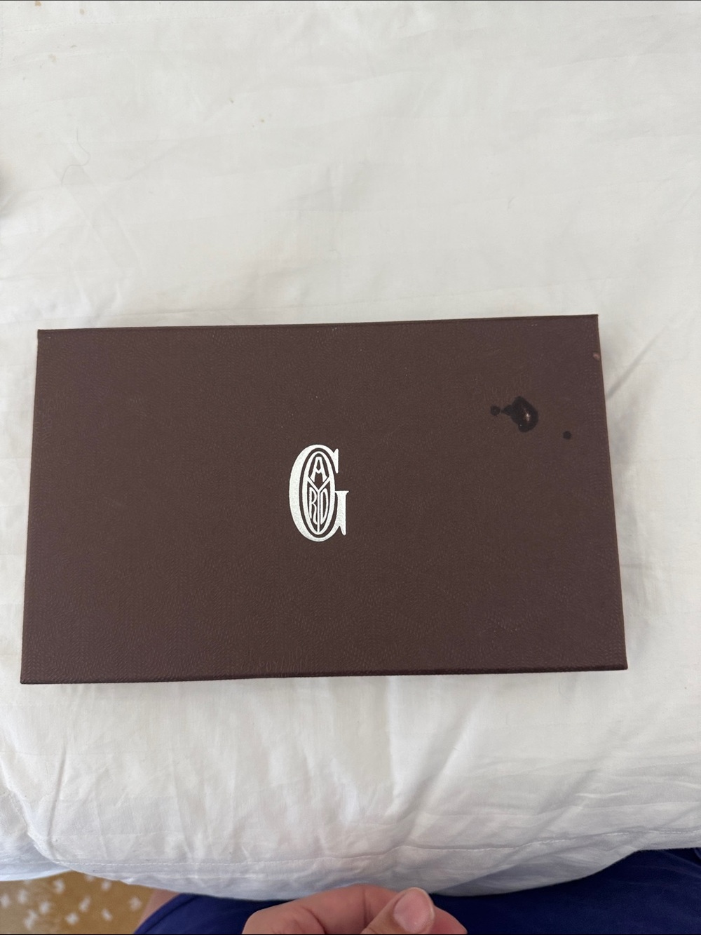 Goyard Brown Box with Yellow insert & Branded Tags and Card - Picture 3 of 5
